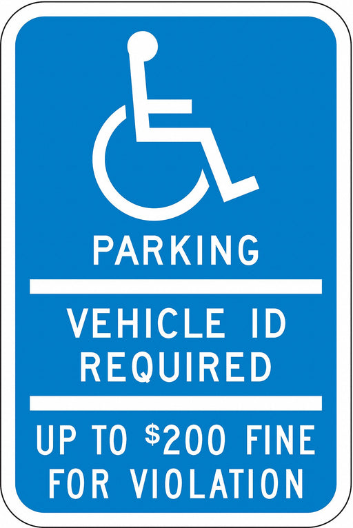 ADA Handicapped Parking Sign 18 x 12 