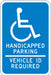 ADA Handicapped Parking Sign 18 x 12 