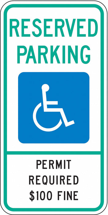 ADA Handicapped Parking Sign 24 x 12 