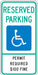 ADA Handicapped Parking Sign 24 x 12 