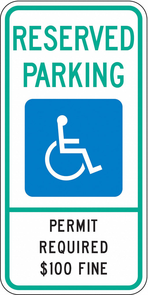 ADA Handicapped Parking Sign 24 x 12 
