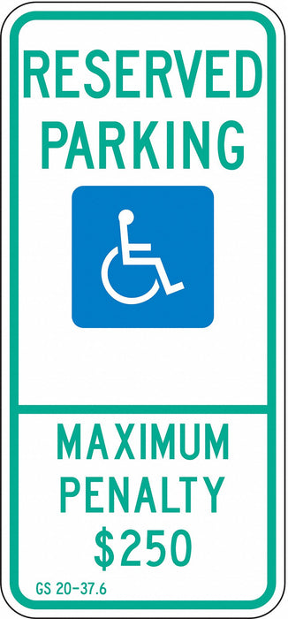 ADA Handicapped Parking Sign 26 x 12 