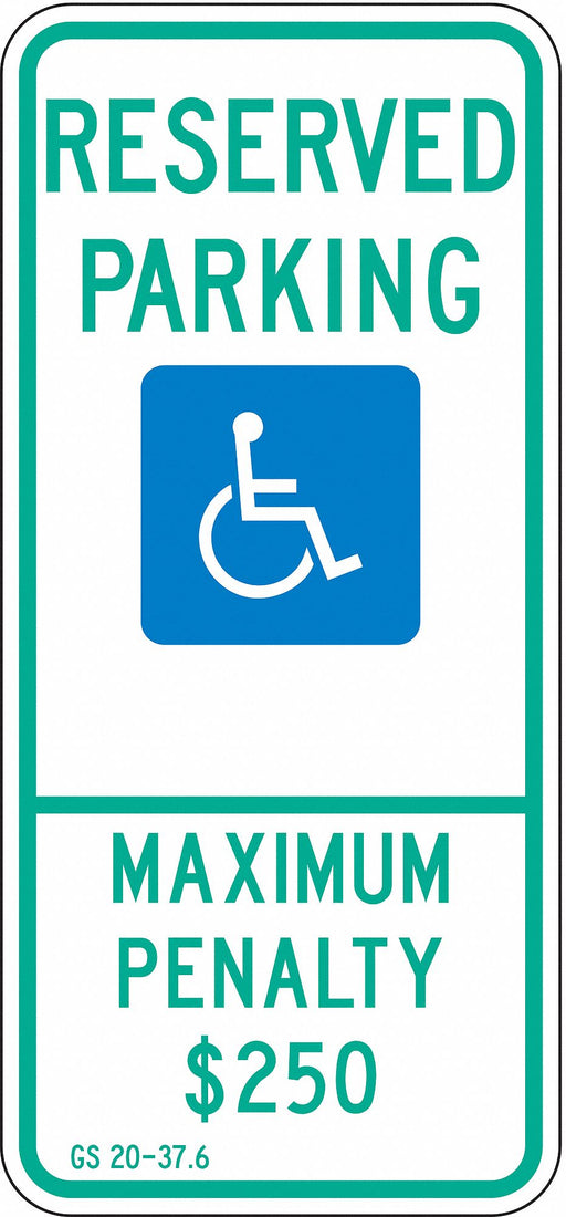 ADA Handicapped Parking Sign 26 x 12 