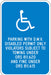 ADA Handicapped Parking Sign 18 x 12 