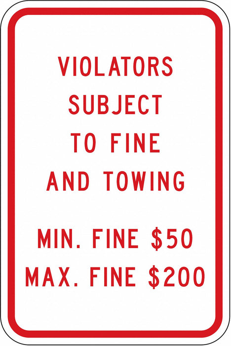 ADA Handicapped Parking Sign 18 x 12 