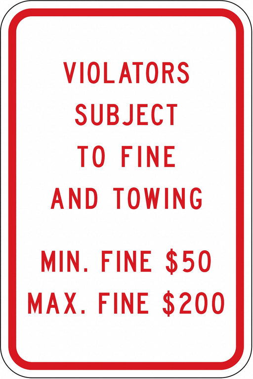 ADA Handicapped Parking Sign 18 x 12 