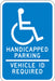 ADA Handicapped Parking Sign 18 x 12 