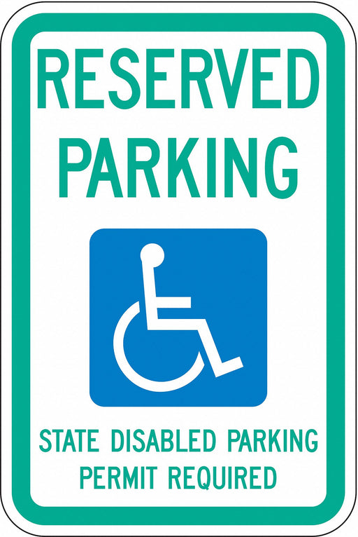 ADA Handicapped Parking Sign 18 x 12 