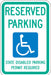 ADA Handicapped Parking Sign 18 x 12 
