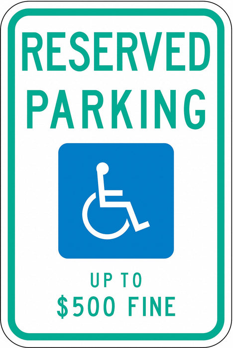 ADA Handicapped Parking Sign 18 x 12 