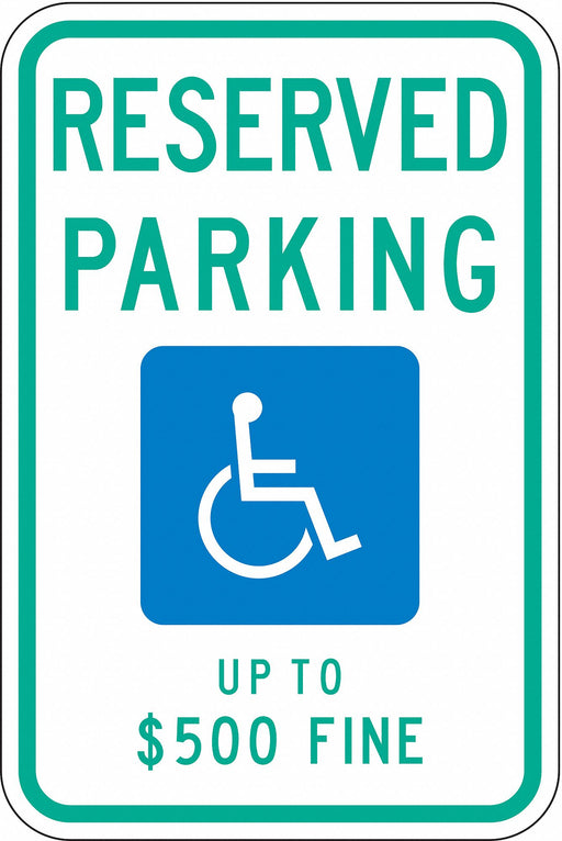ADA Handicapped Parking Sign 18 x 12 