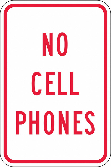 Traffic Sign 18 in x 12 in White