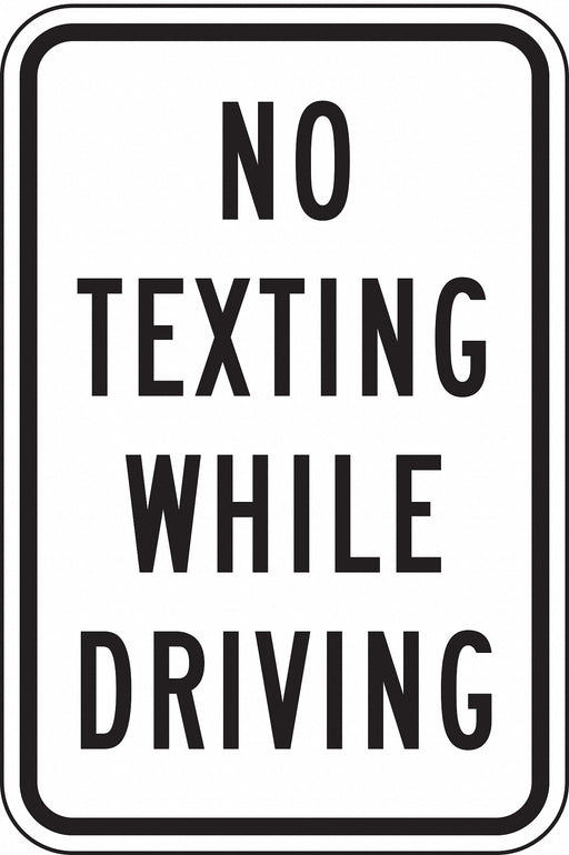 Traffic Sign 18 in x 12 in White