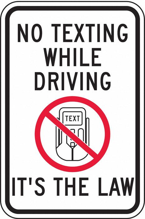 Traffic Sign 18 in x 12 in White