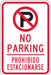 No Parking Sign 18 x 12 