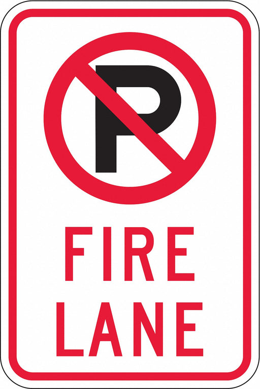 Fire Lane Parking Sign 18 x 12 