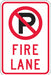 Fire Lane Parking Sign 18 x 12 