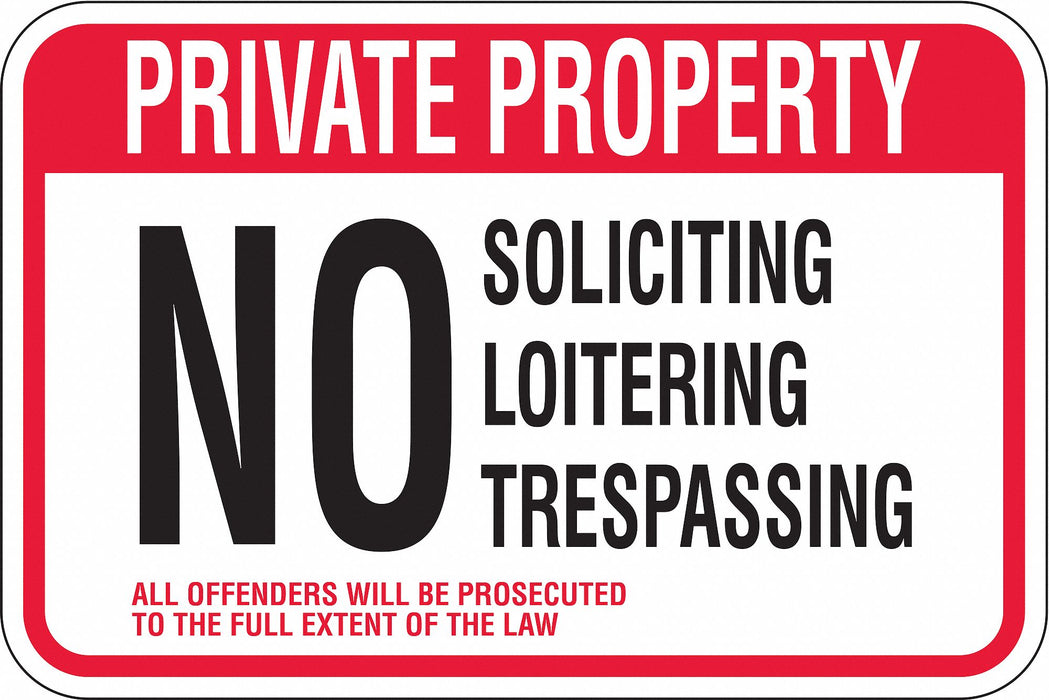Admittance Sign 12 in x 18 in Aluminum