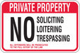 Admittance Sign 12 in x 18 in Aluminum