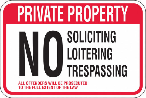 Admittance Sign 12 in x 18 in Aluminum