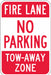 Fire Lane No Parking Sign 18 x 12 