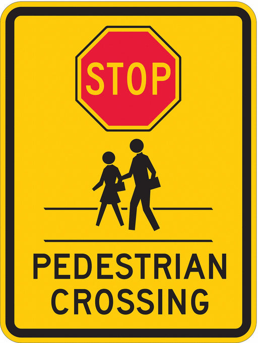 TrafficSign 24inx18in White/Yellow
