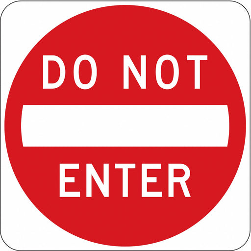 D9624 Traffic Sign 24 in x 24 in Red/White