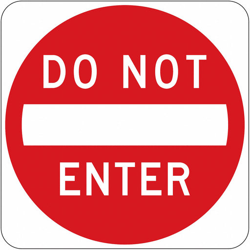D9624 Traffic Sign 30 in x 30 in Red/White