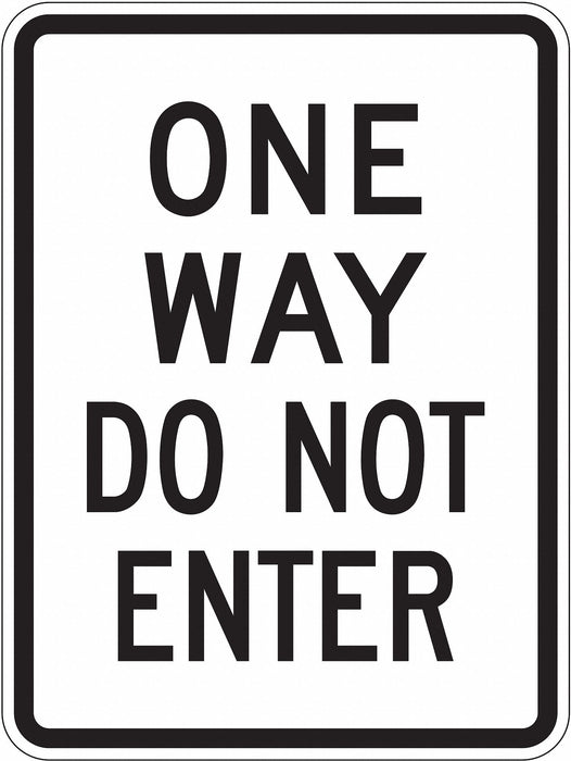 D9713 One Way Do Not Enter Traffic Sign 24x18 