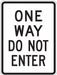 D9713 Traffic Sign 24 in x 18 in White