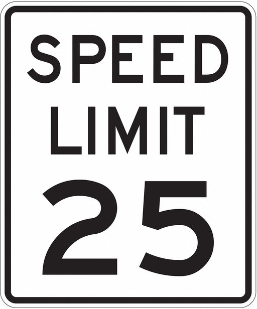 Traffic Sign 24 in x 18 in White