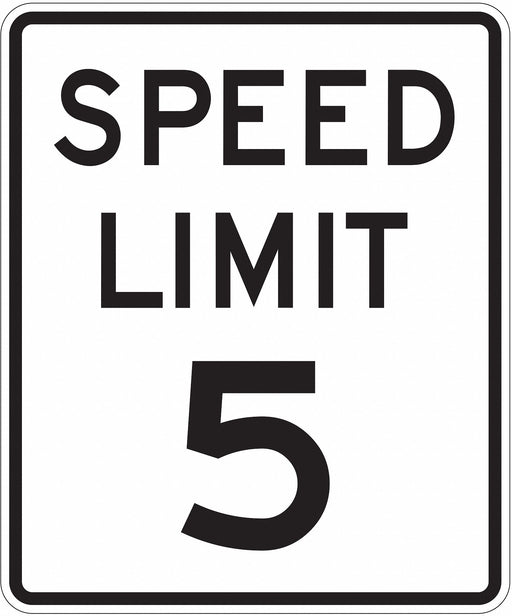D9765 Traffic Sign 24 in x 18 in White