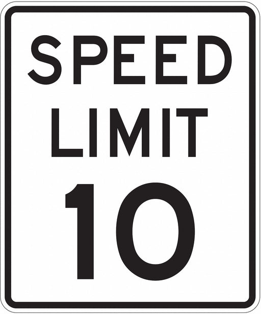 D9757 Traffic Sign 24 in x 18 in White