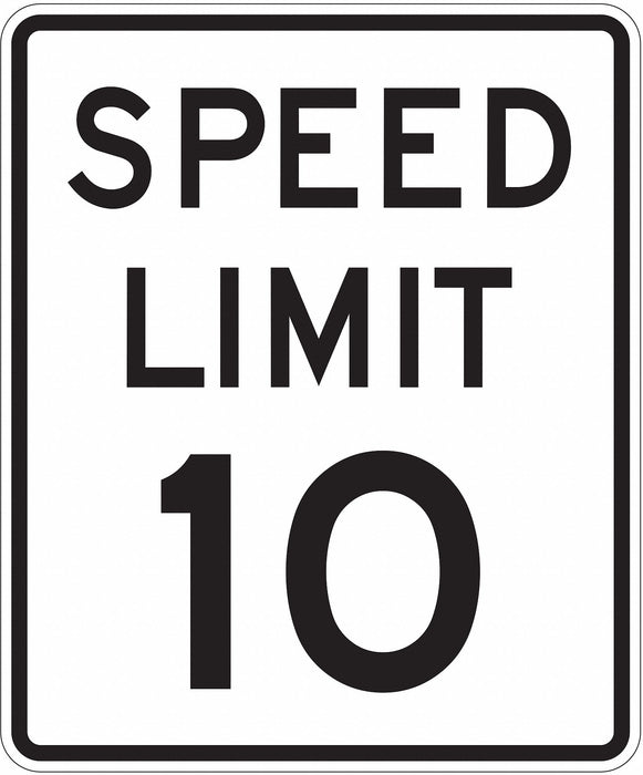 D9757 Traffic Sign 24 in x 18 in White