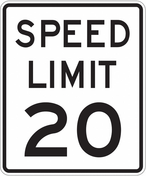 Speed Limit 20 Traffic Sign 24 x 18 