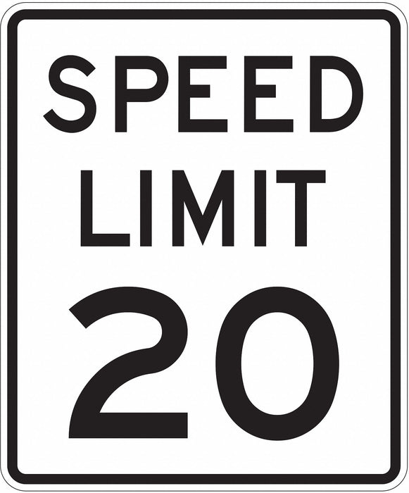 Traffic Sign 24 in x 18 in White