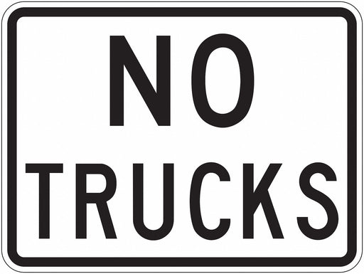 No Trucks Traffic Sign 18 x 24 