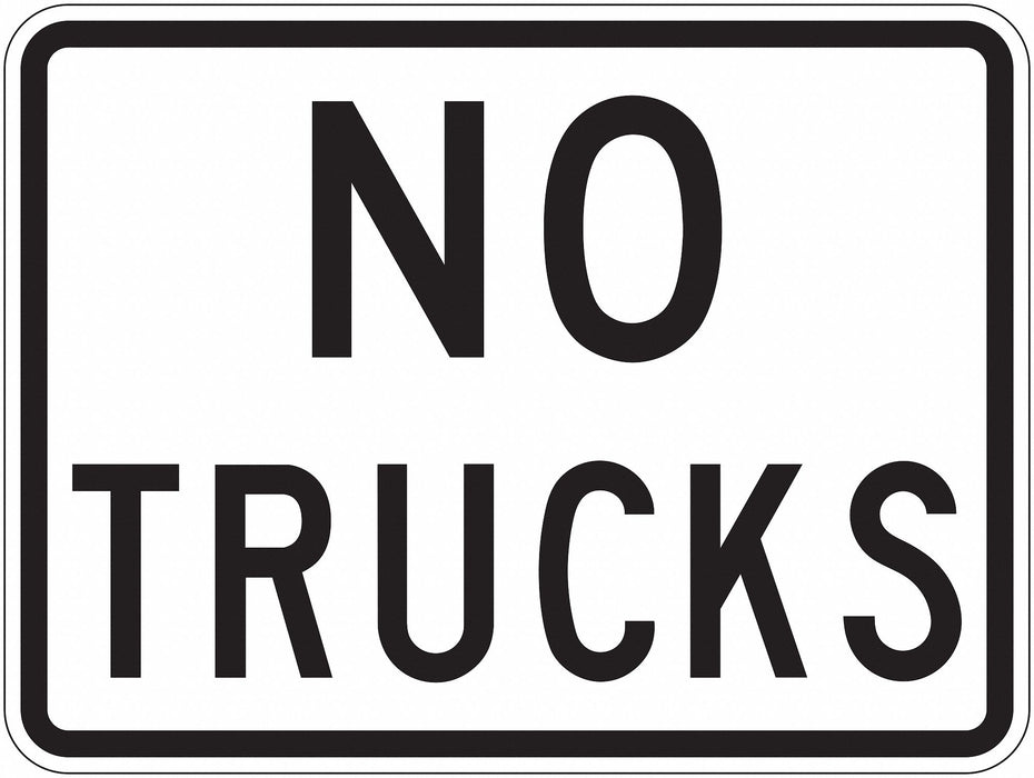 Traffic Sign 18 in x 24 in White
