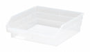 Shelf Bin Clear Polypropylene 4 in