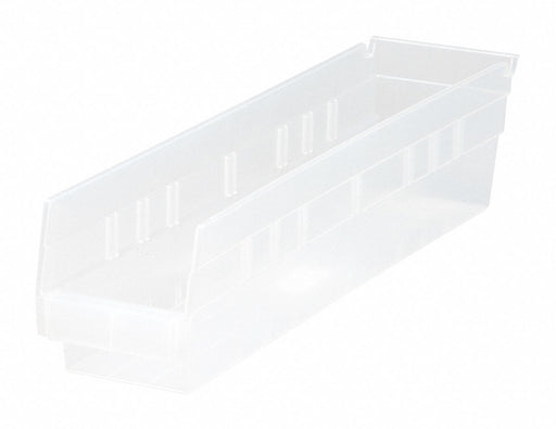 Shelf Bin Clear Polypropylene 4 in