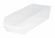 Shelf Bin Clear Polypropylene 4 in