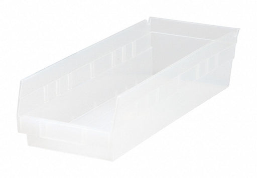 Shelf Bin Clear Polypropylene 4 in