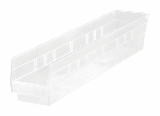 Shelf Bin Clear Polypropylene 4 in