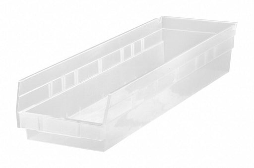 Shelf Bin Clear Polypropylene 4 in