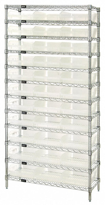 Bin Shlvng 18inx74inx36in Clear