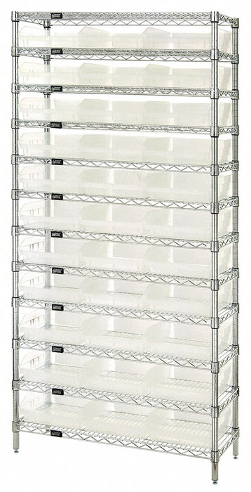Bin Shlvng 24inx74inx36in Clear