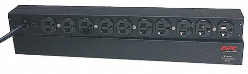 PDU 15A 10 Outlet 12 ft Black