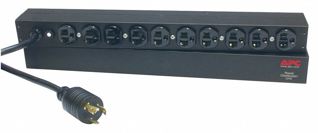 PDU 20A 10 Outlet 12 ft Black