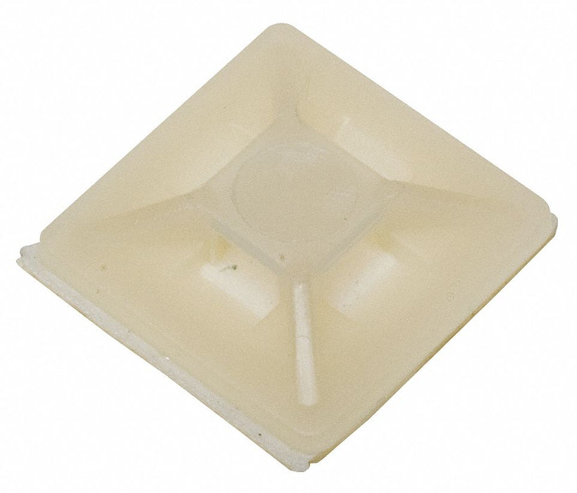 Cable Tie Mounting Pad 4 Way Natrl PK100