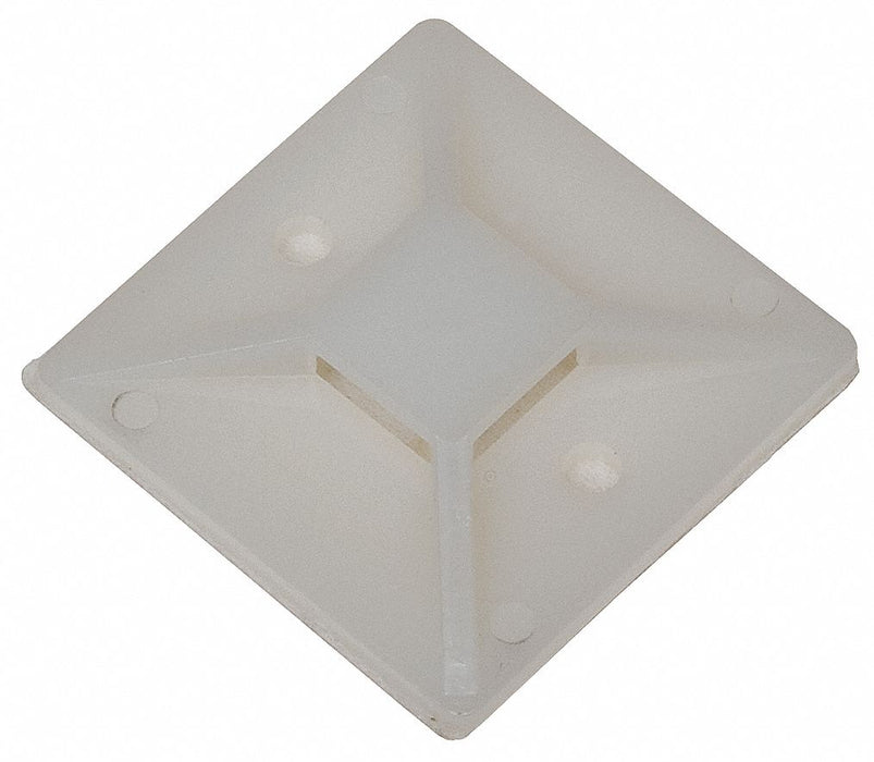Cable Tie Mounting Pad 4 Way Natrl PK100